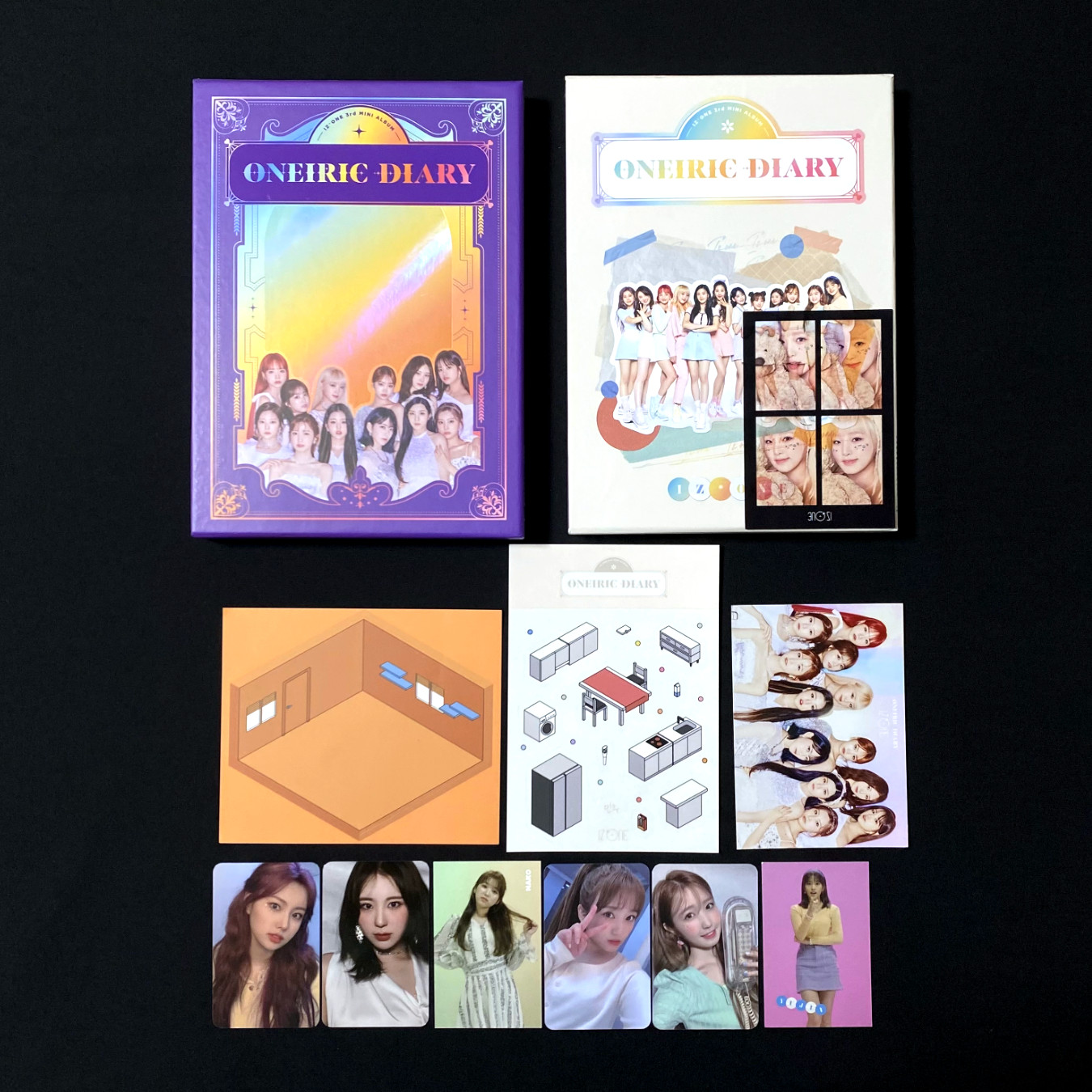 iz*one 3rd mini album oneiric diary 2 ver. set + photo cards IZONE