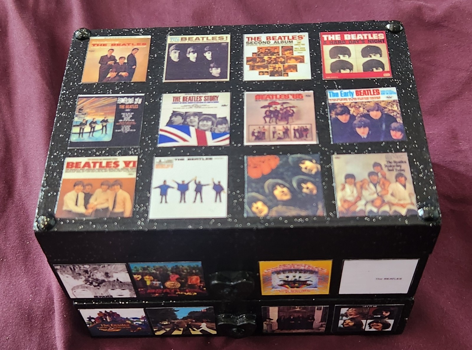The Beatles – Album Covers – Wooden Box – 5″ x 3.5″ x 3″ – Bottom Drawer Opens