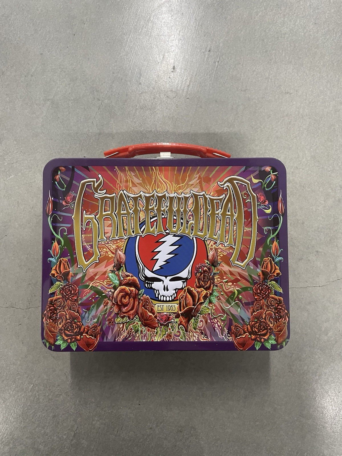 Grateful Dead Lunch Box Tin Tote Art Work by Mike DeBois 2017 & 1995 Bandana Lot