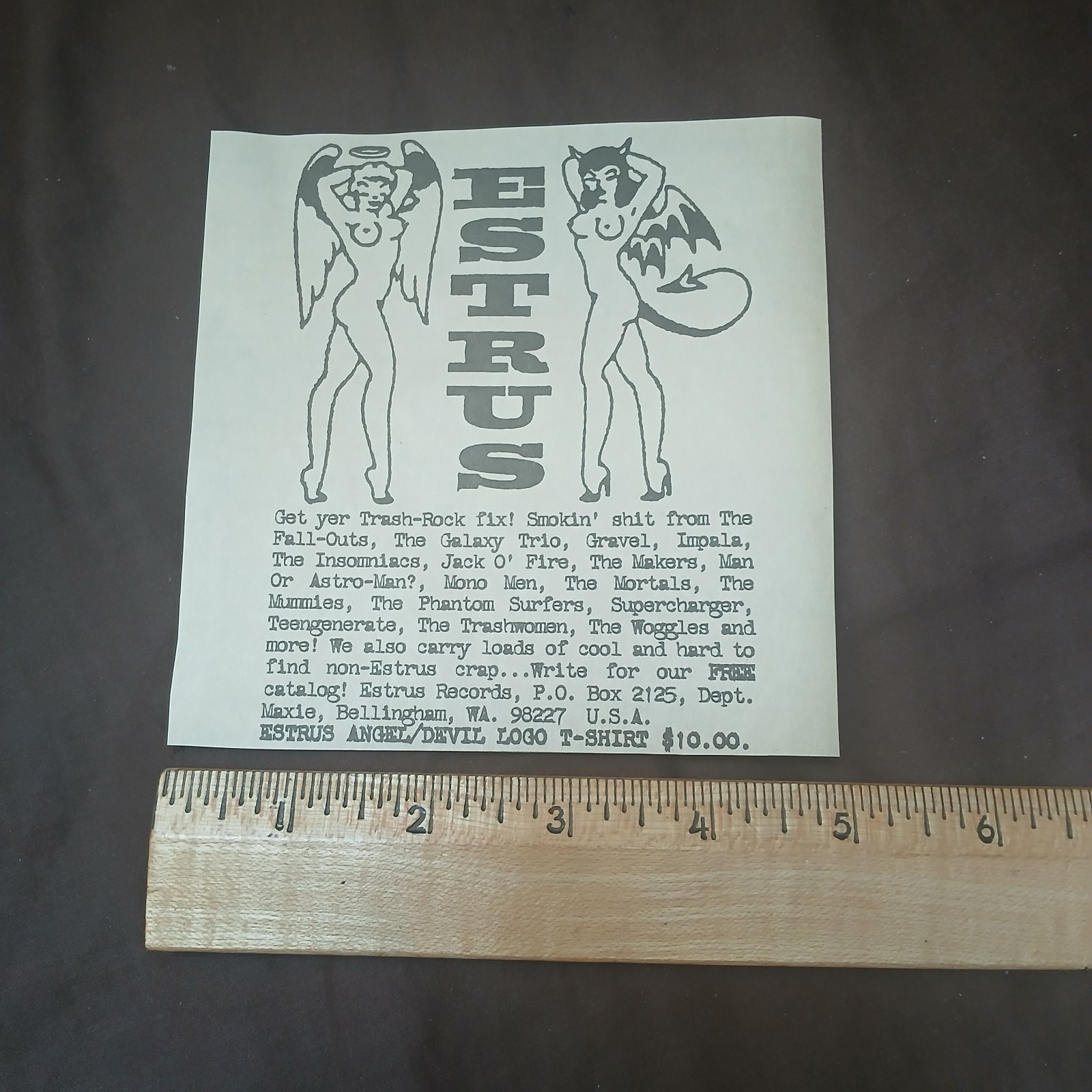 Estrus Records Flyer Ad Promo 90s Garage Punk Makers Mono Men Phantom Surfers