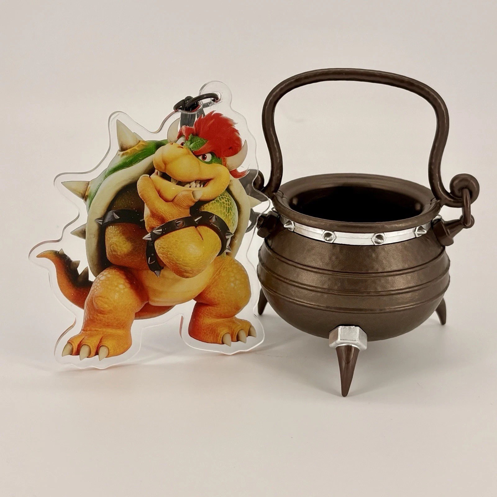The Super Mario Bros. Movie Bowser Cauldron Keychain Collectible