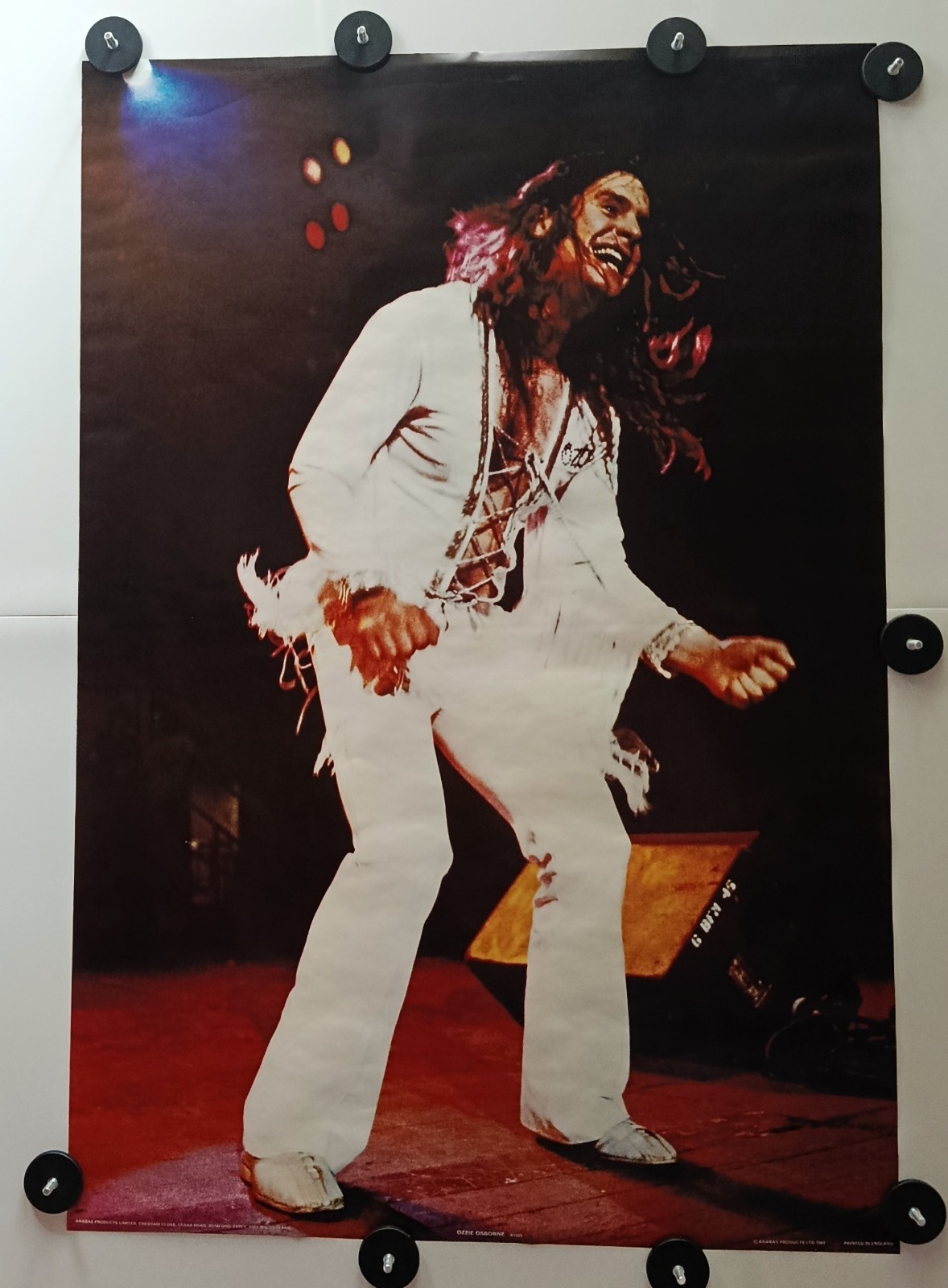 ​Vintage 1981 Ozzy Osbourne Poster 23×34 Anabas Products A1021 Printed in…