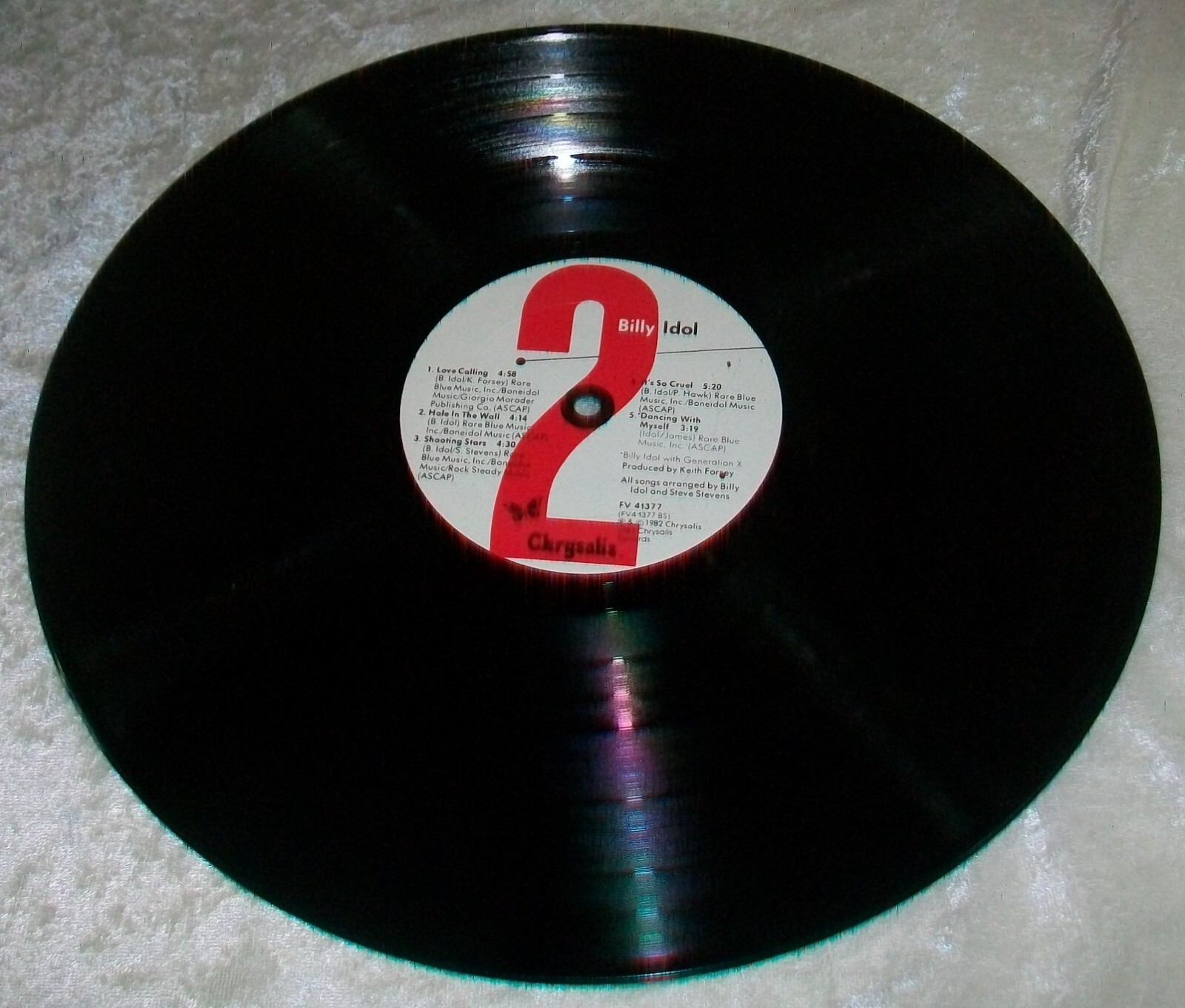 Vintage 1983 Billy Idol Chrysalis Vinyl 33 RPM Record LP Debut Album FV 41377