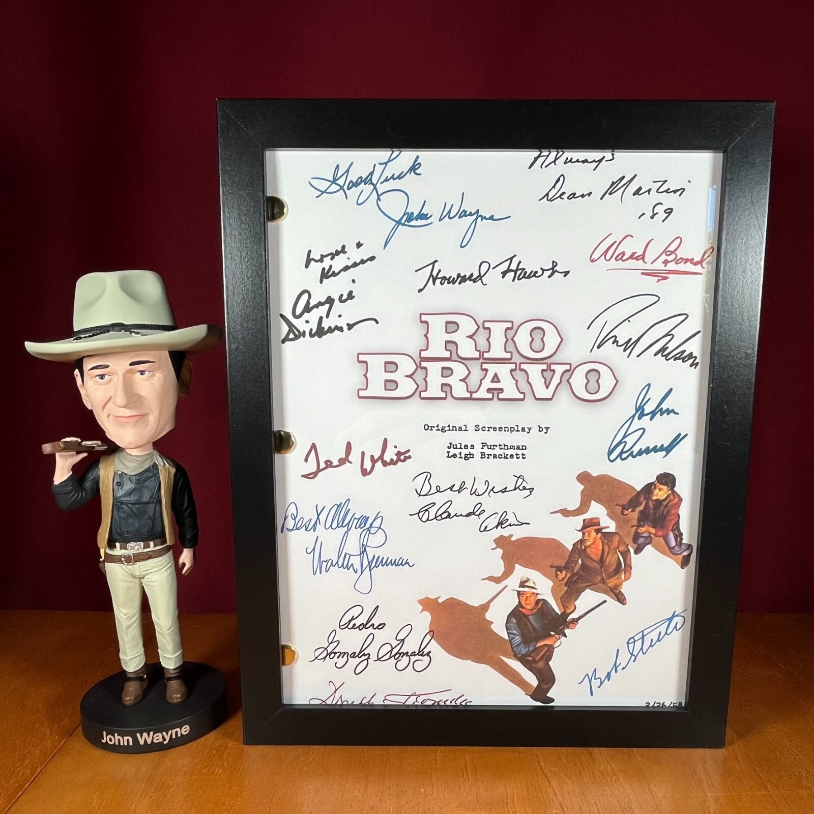 Rio Bravo Script Signed- Autograph Reprints- 126 Pages- John Wayne- Westerns