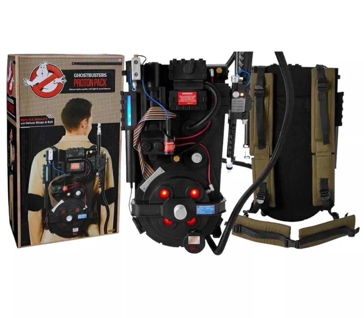 Ghostbusters Proton Pack Deluxe Replica Wand Lights Sounds Halloween Costume