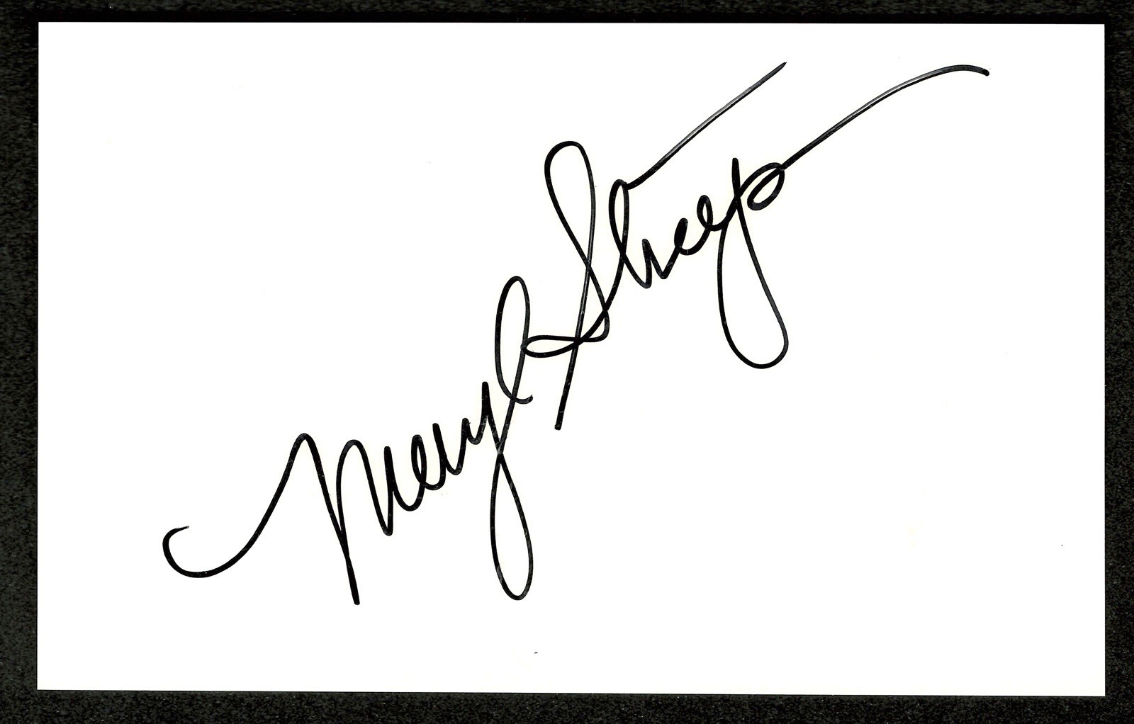 Meryl Streep Signed Autographed 3×5 Card SWAU Cert The Devil Wears Prada