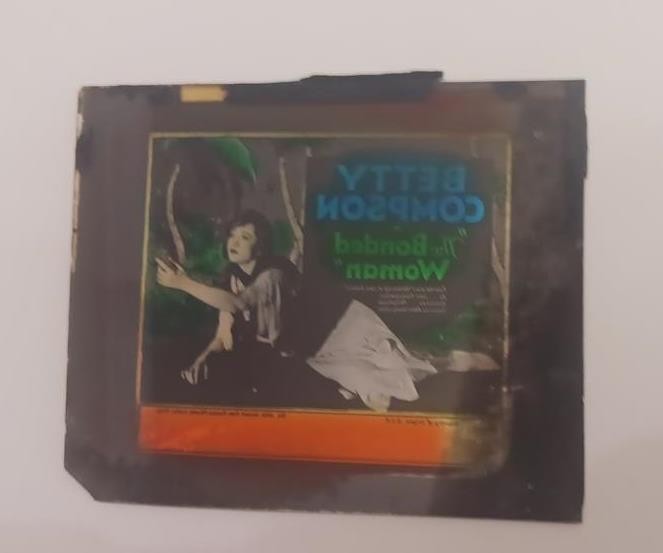 MAGIC LANTERN GLASS SLIDE 1922 SILENT MOVIE THE BONDED WOMAN BETTY COMPSON