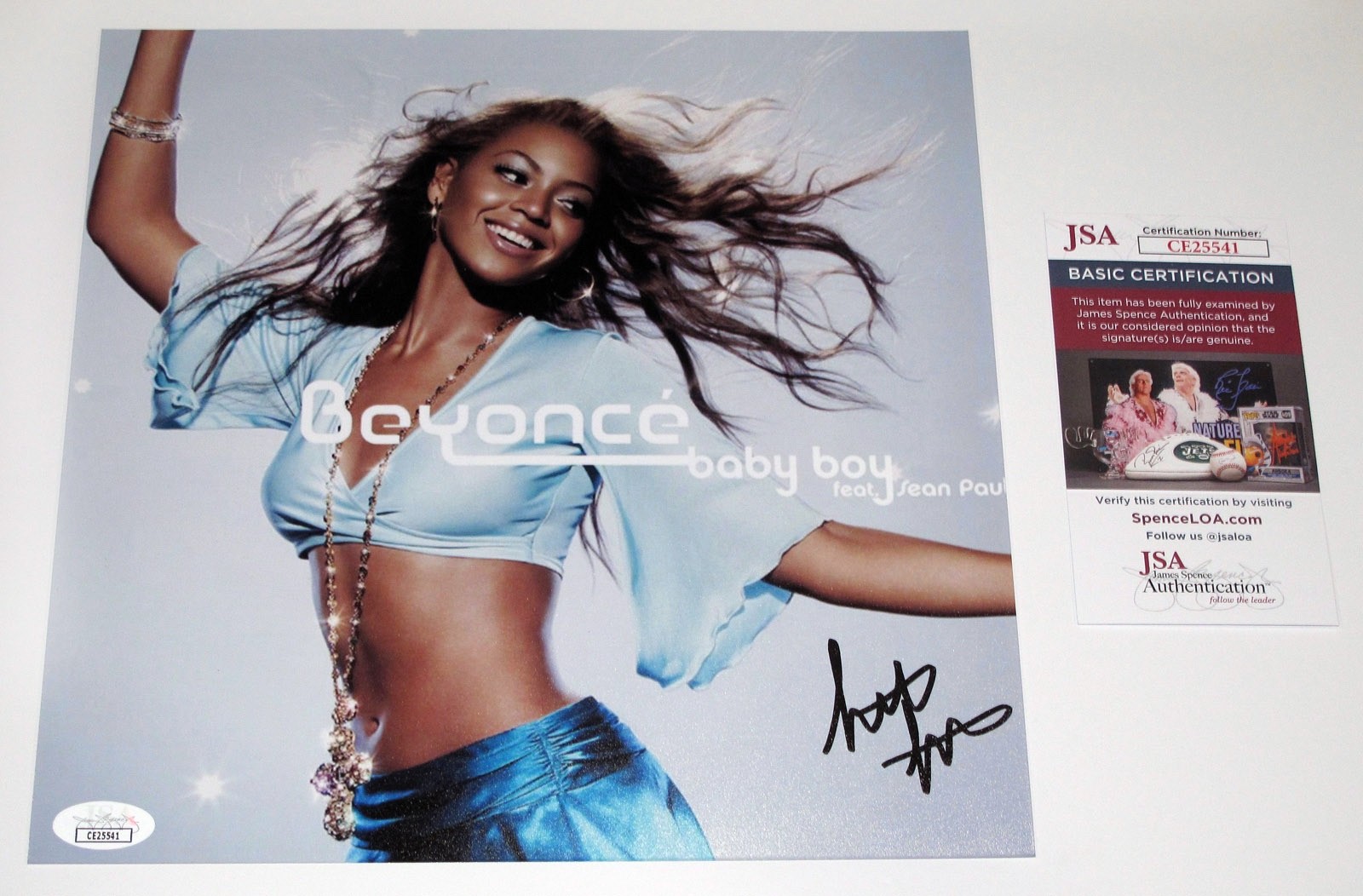 SCOTT STORCH signed BEYONCE & SEAN PAUL “BABY BOY” 10×10 PHOTO Ext Proof JSA COA