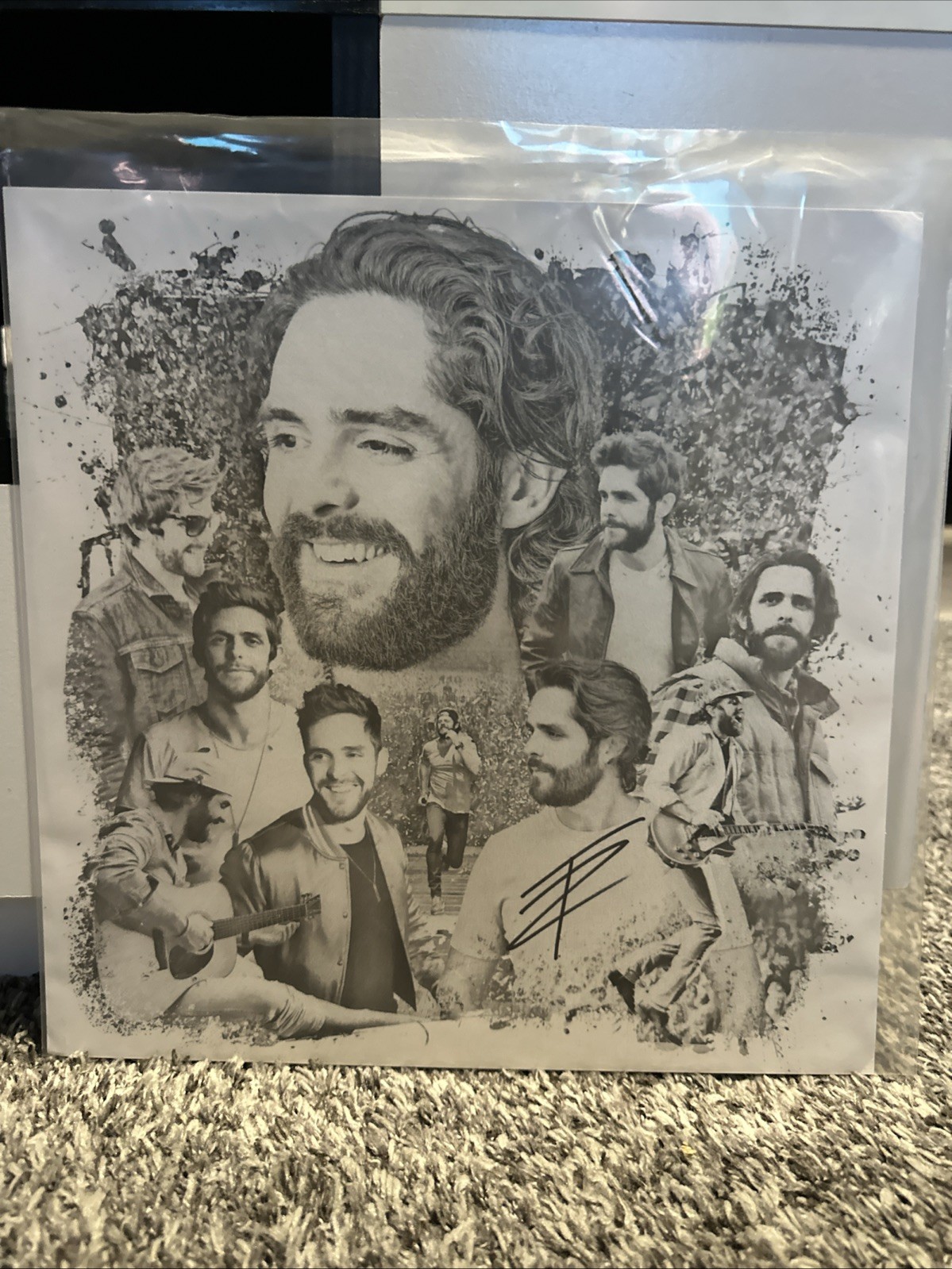 THOMAS RHETT 20 Number Ones Signed Autographed 12×12 Lithograph Poster