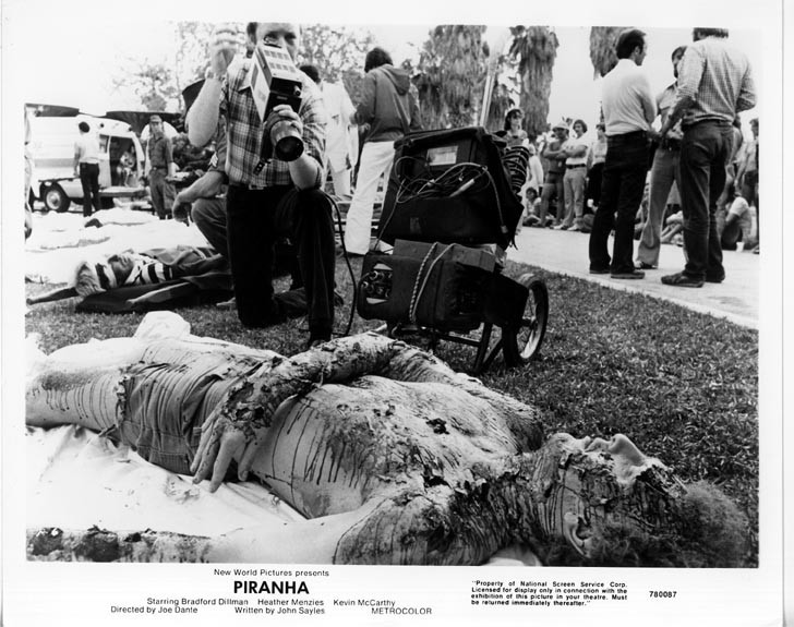 PIRANHA original 1978 publicity still photo JOE DANTE/ROB BOTTIN GORE EFFECTS