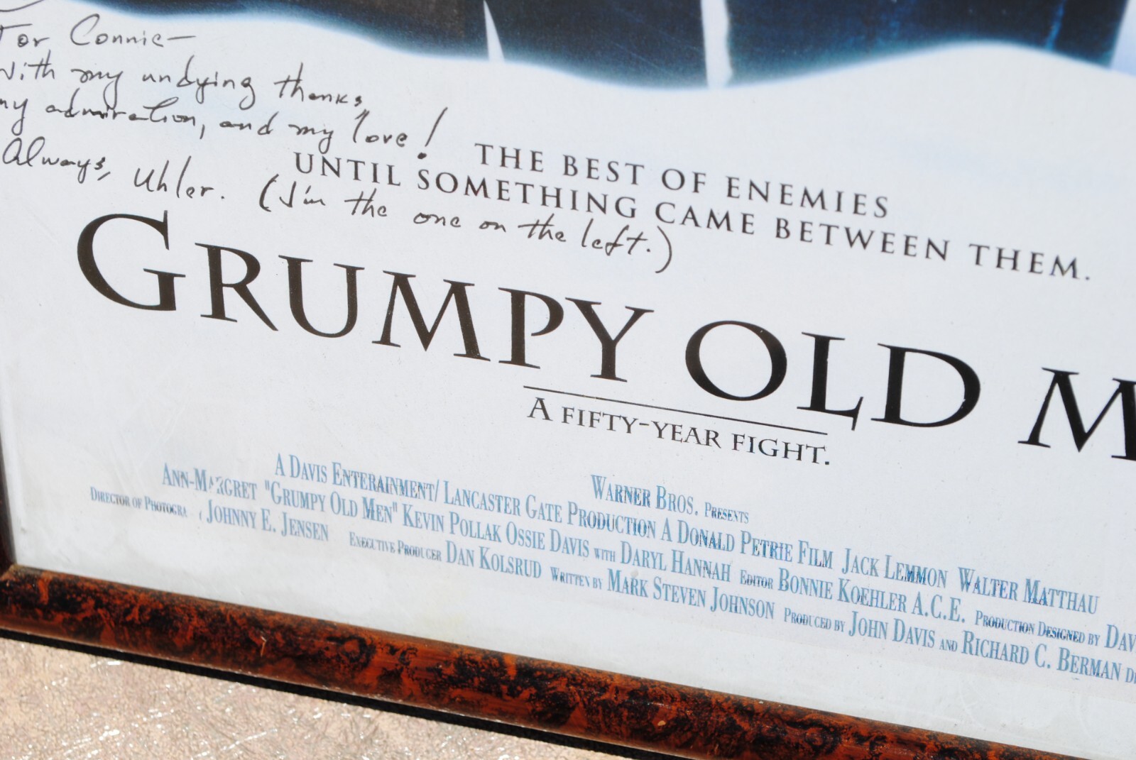 Jack Lemmon 1925-2001 signed autographed Grumpy Old Men poster card comedy actor