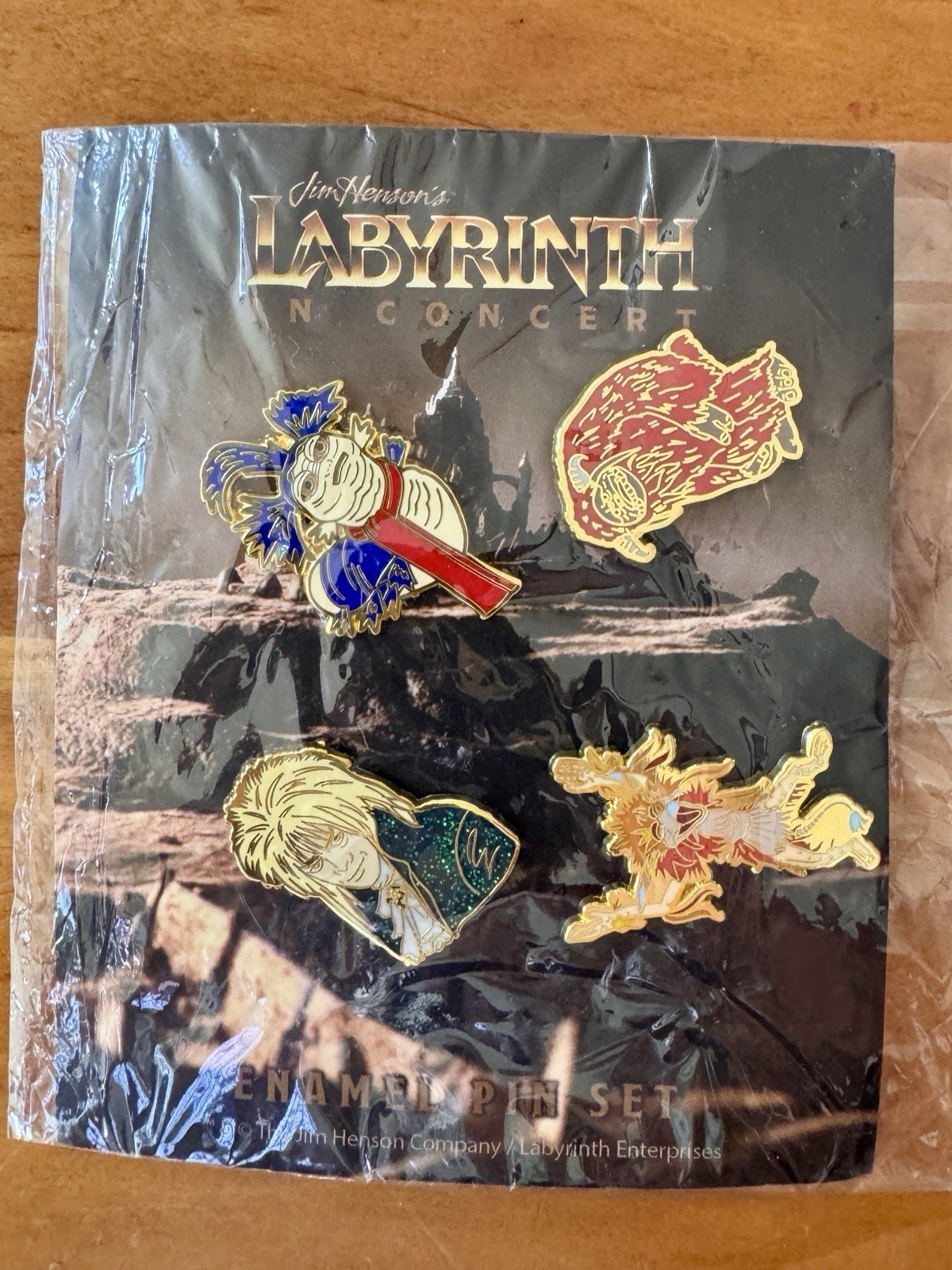 Jim Hensons The Labyrinth In Concert 4 Enamel Pin Set New