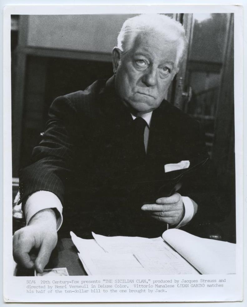 Jean Gabin SICILIAN CLAN 1970 8×10 Org Movie Photo 12256