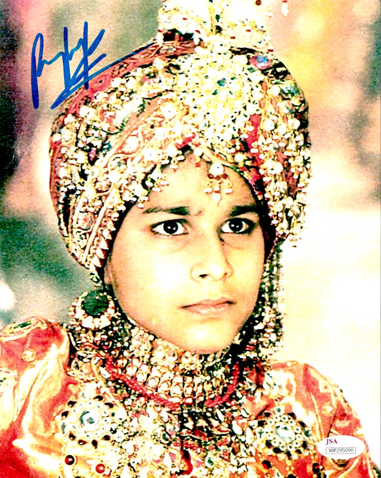 RAJ SINGH Signed INDIANA JONES 8×10 Photo TEMPLE OF DOOM Autograph JSA COA