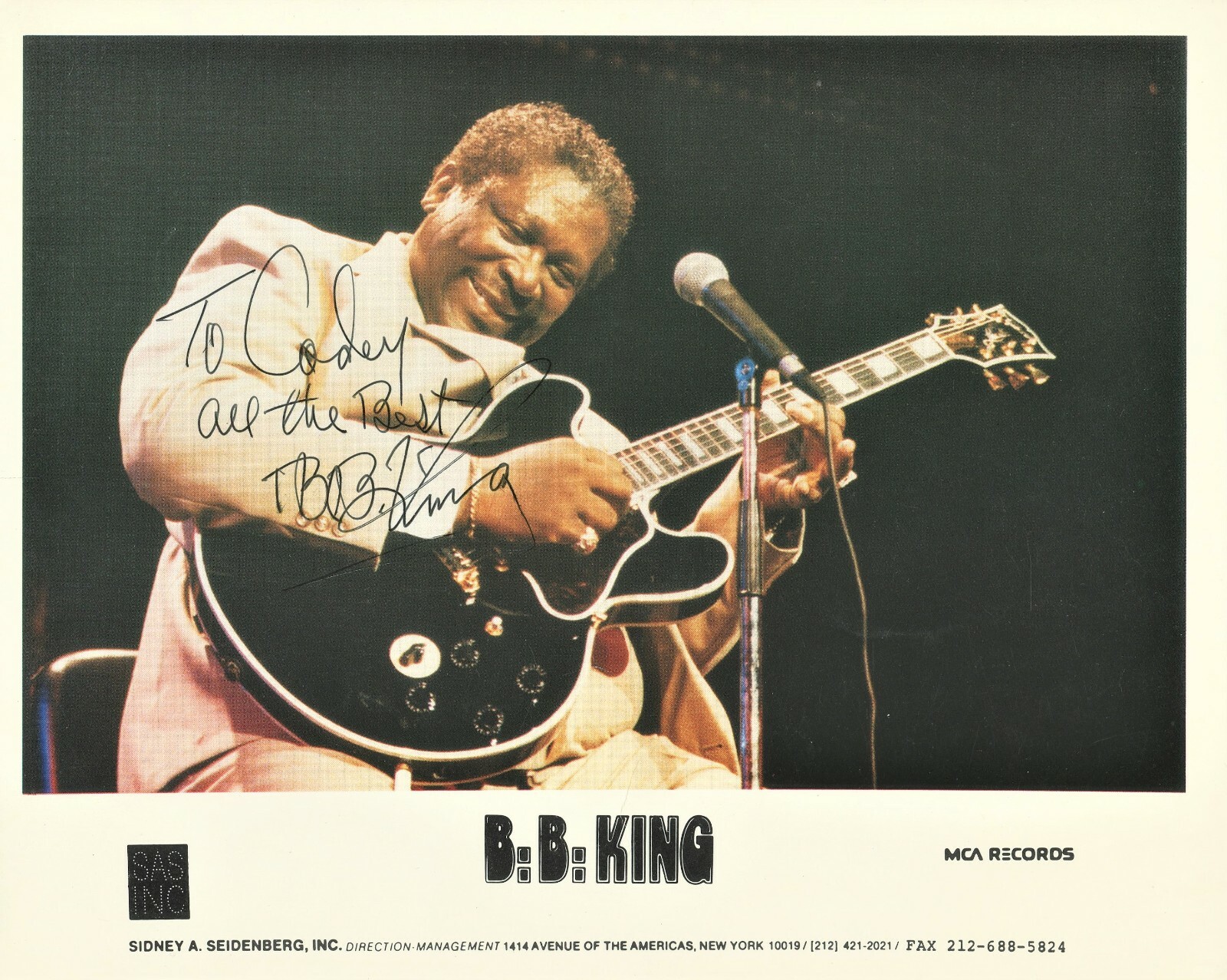 B.B. KING Signed Photo