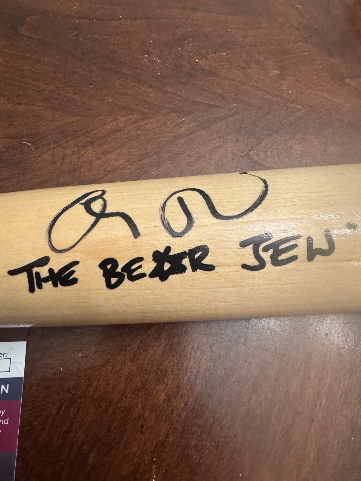 Signed Eli Roth Autographed Inglourious Basterds Baseball Bat JSA COA