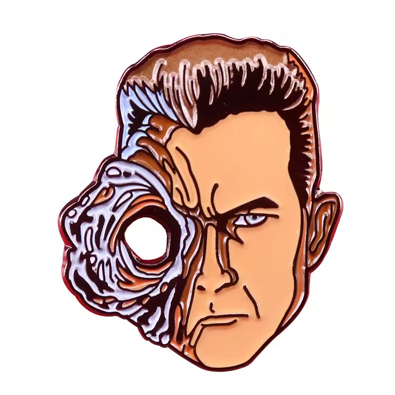 Terminator T-1000 Enamel Pin T2 Cyberdyne Systems Robot Skynet Lapel Hat Badge