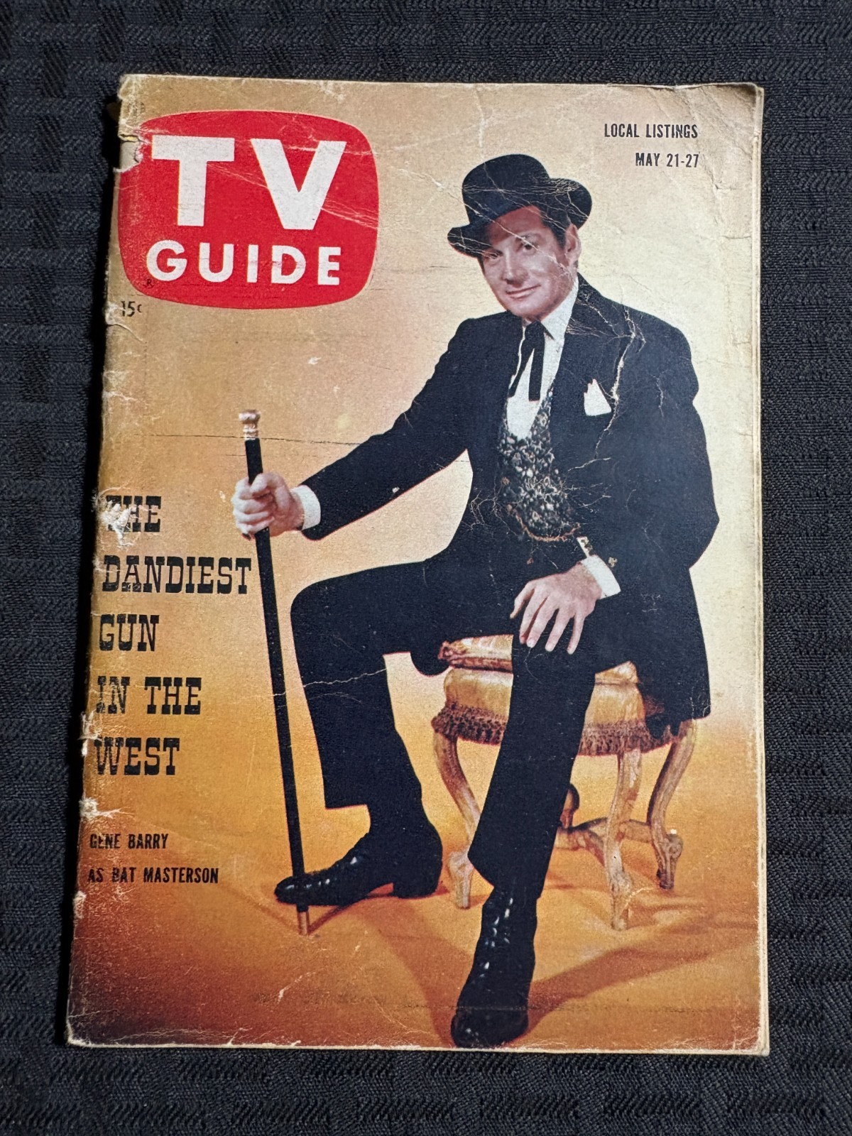 1960 May 21-27 TV GUIDE Magazine GD+ 2.5 Bat Masterson / Indiana Edition