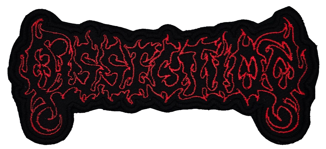 DISSECTION RED LOGO (shaped border) EMBROIDERED PATCH
