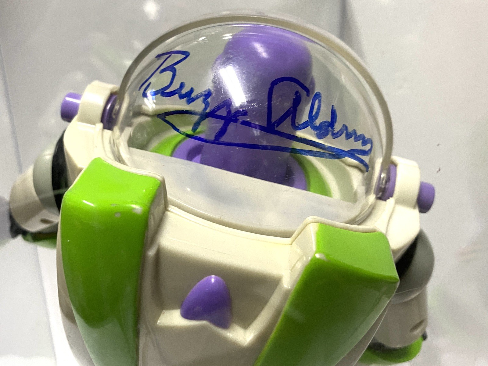 Buzz Lightyear Toy Story Signed by Buzz Aldrin (x2) & Tim Allen One-of-One! PSA