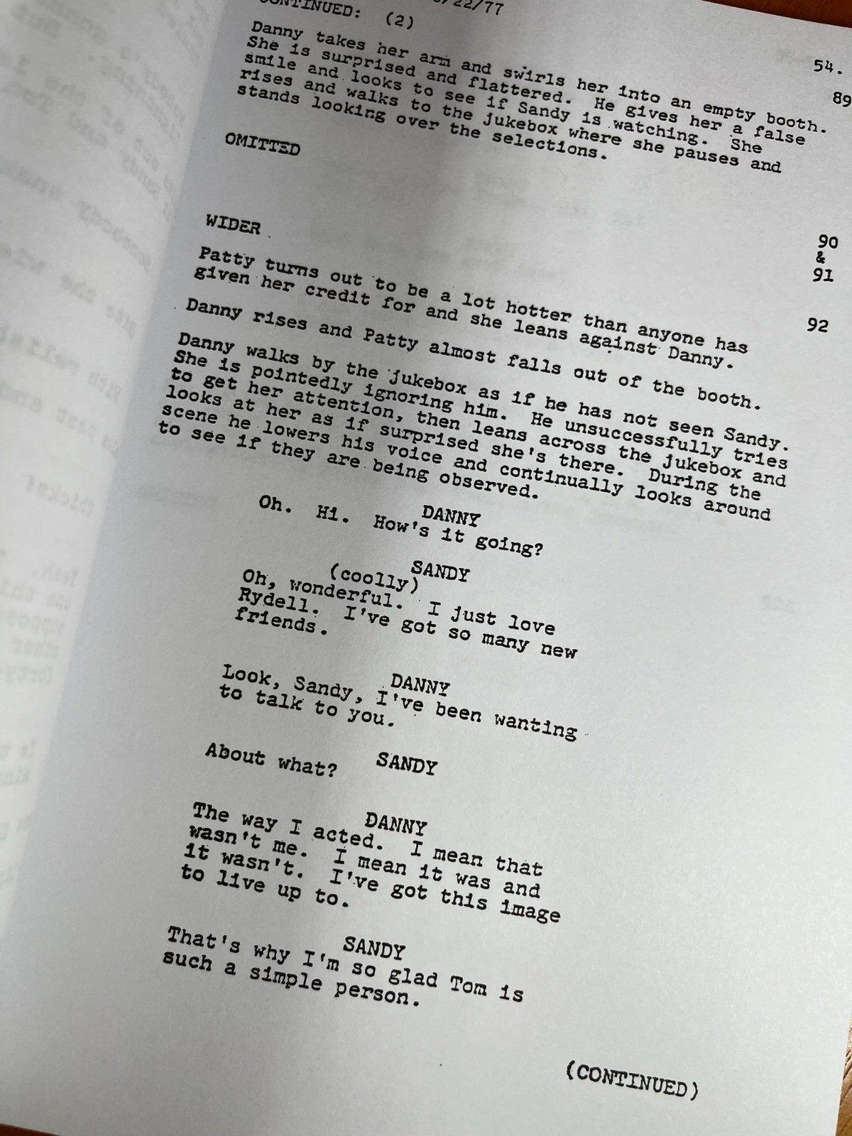 Grease & Grease 2 Movie Scripts Signed- Autograph Reprints- Grease Musical