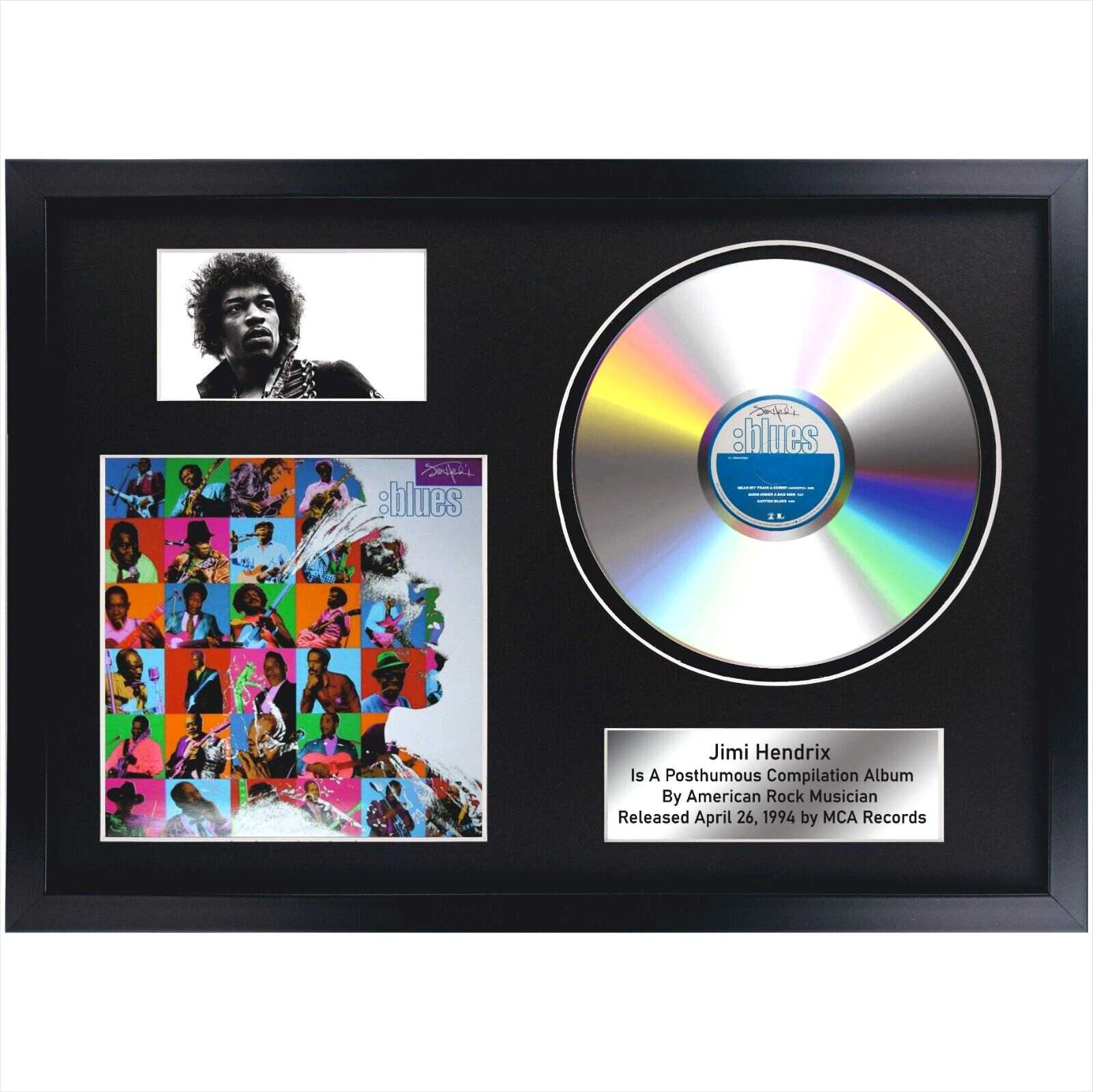 The Jimi Hendrix Experience – Live At Monterey / Souvenir in black frame / Rock