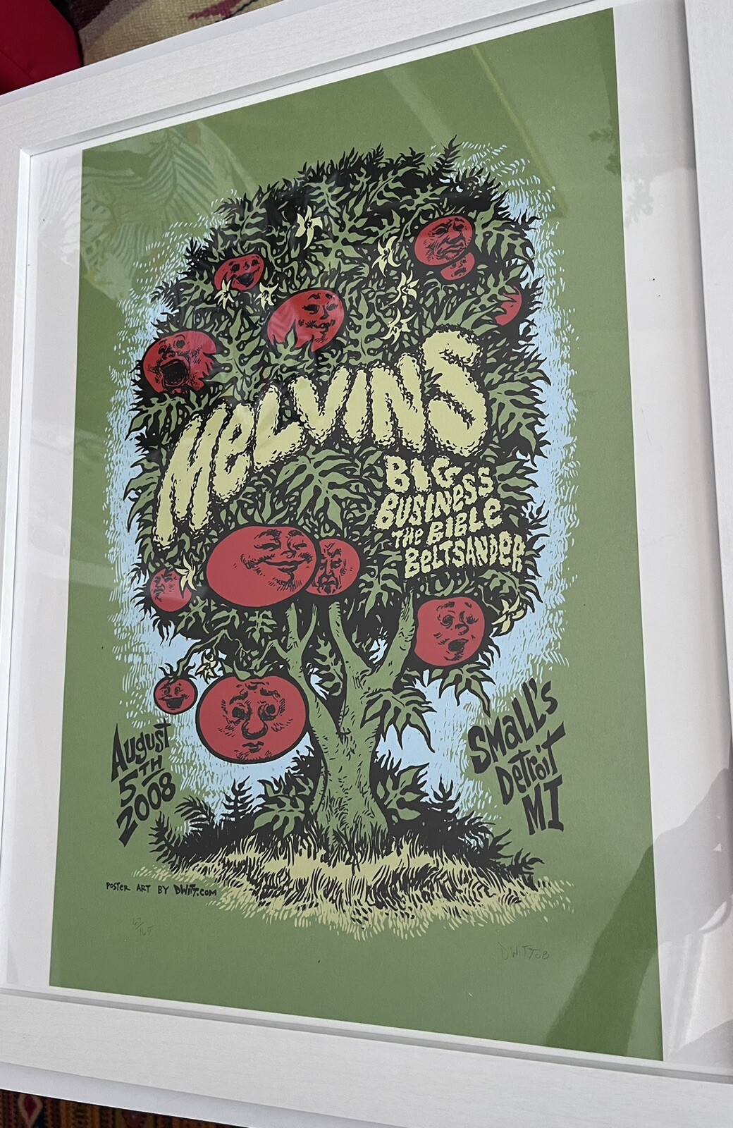 DWITT – 2008 – Melvins Concert Poster S&N @ Small’s In Detroit