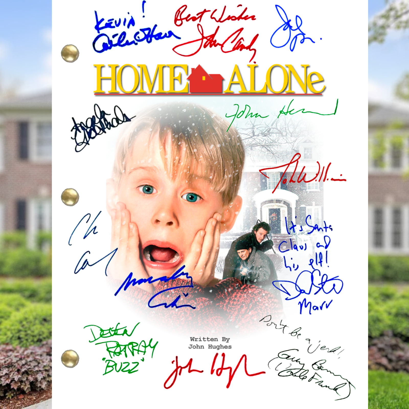 Home Alone Script Signed, Autograph Reprints- Full Script, Collectors Gift.
