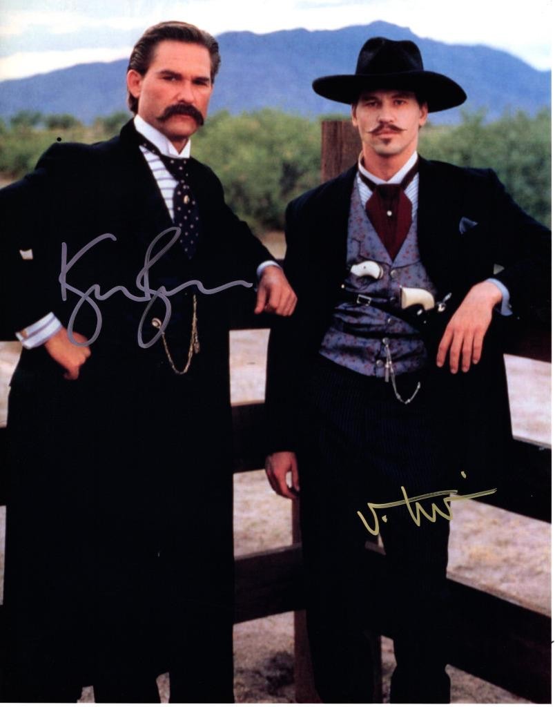 Kurt Russell Val Kilmer Signed 11×14 Photo MUST SEE very nice autographed + COA