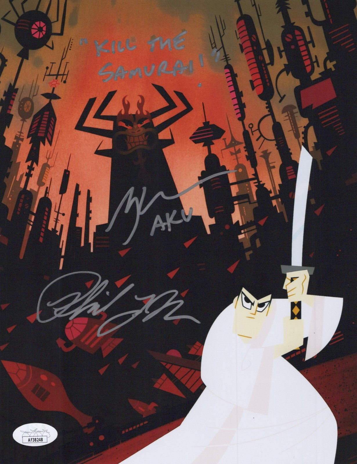GREG BALDWIN and PHIL LAMARR Signed SAMURAI JACK 8×10 Autograph JSA COA CERT