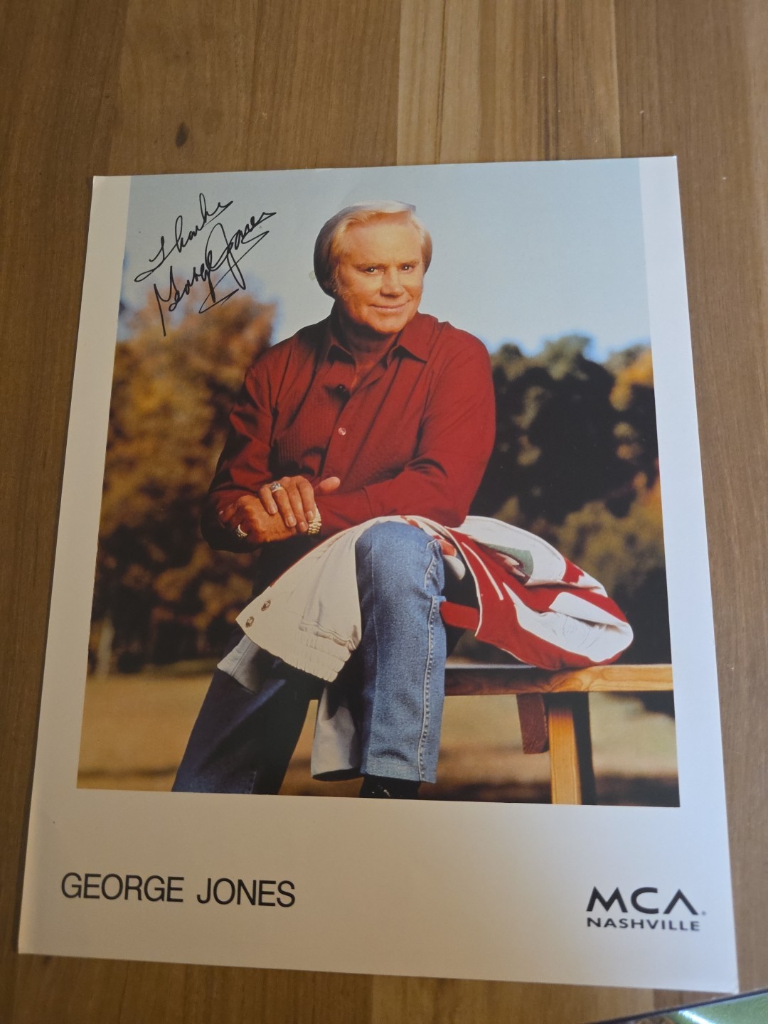 George Jones Hand Signed Autograph Photo Country Singer Promo