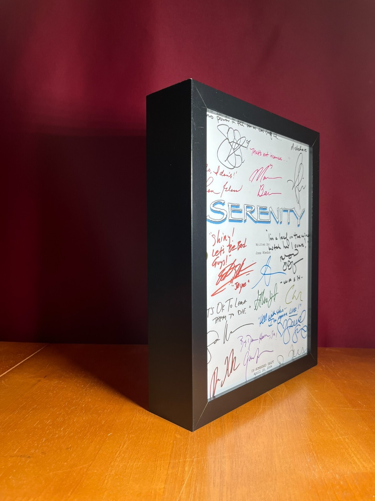 Firefly & Serenity Script Bundle Signed- Autograph Reprints- 3 Scripts