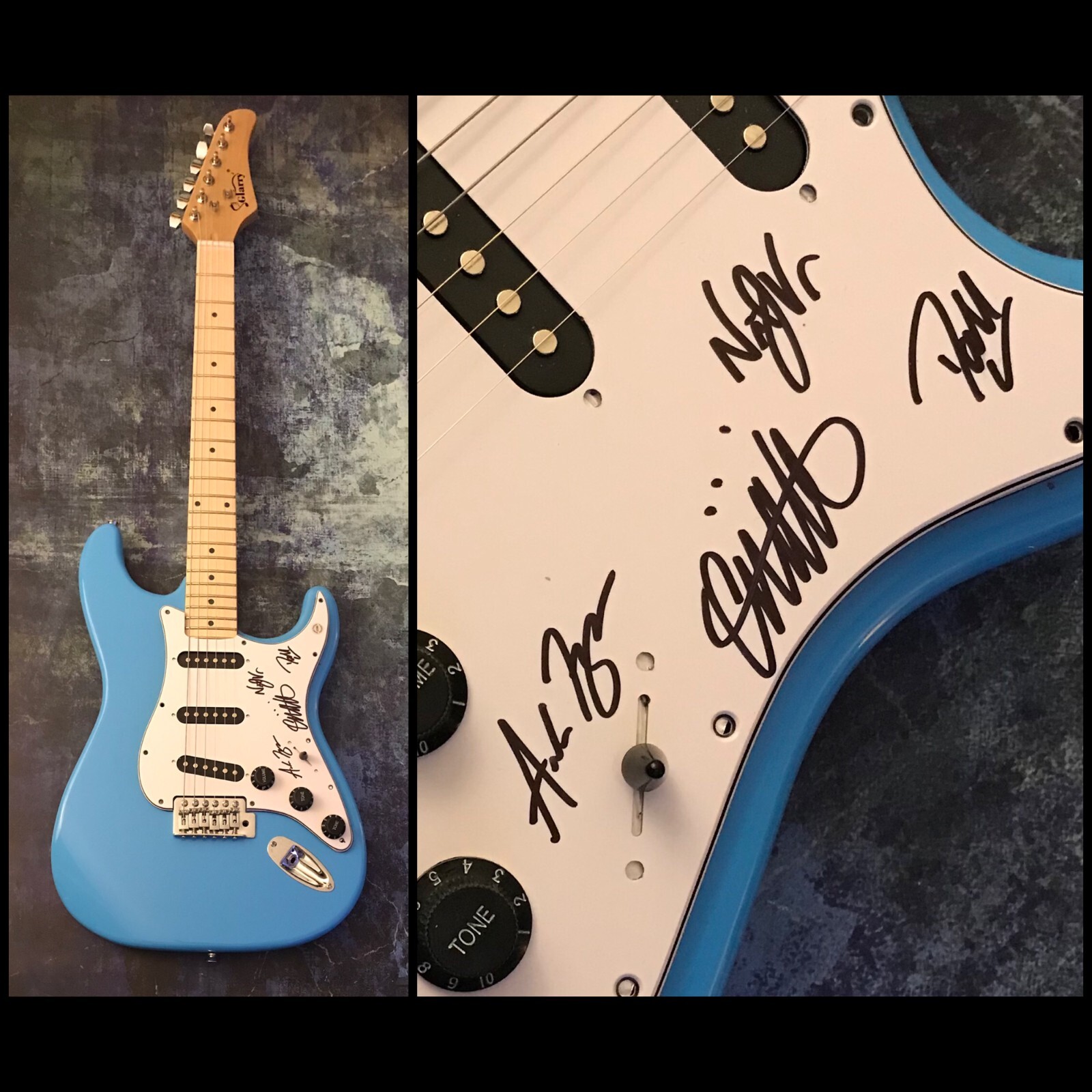 GFA Adornment Collin Walsh x4 Band * GRAYSCALE * Signed Electric Guitar G6 COA