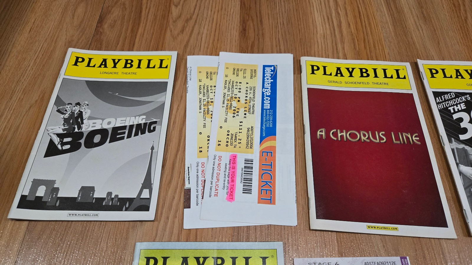 2010’s Broadway Playbill Program LOT OF 7 New York Evita Rent 39 Steps Boeing