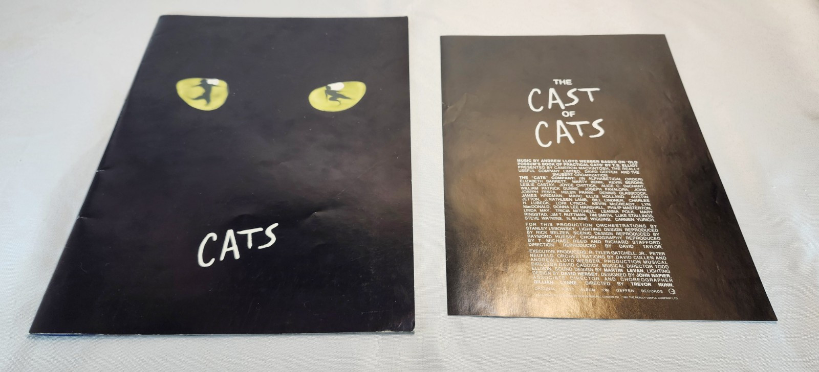 1992 CATS The Musical Broadway Souvenir Program Brochure Book & Cast Bio Insert