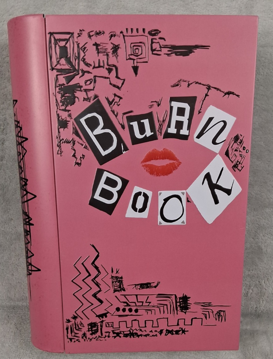 Mean Girls Burn Book Popcorn Tin AMC Movie Collectible Pink Lip Print Movies