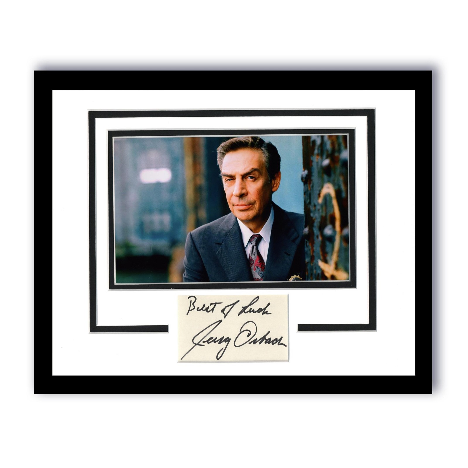 Jerry Orbach “Law & Order” AUTOGRAPH Signed Photo Framed 11×14 Display ACOA