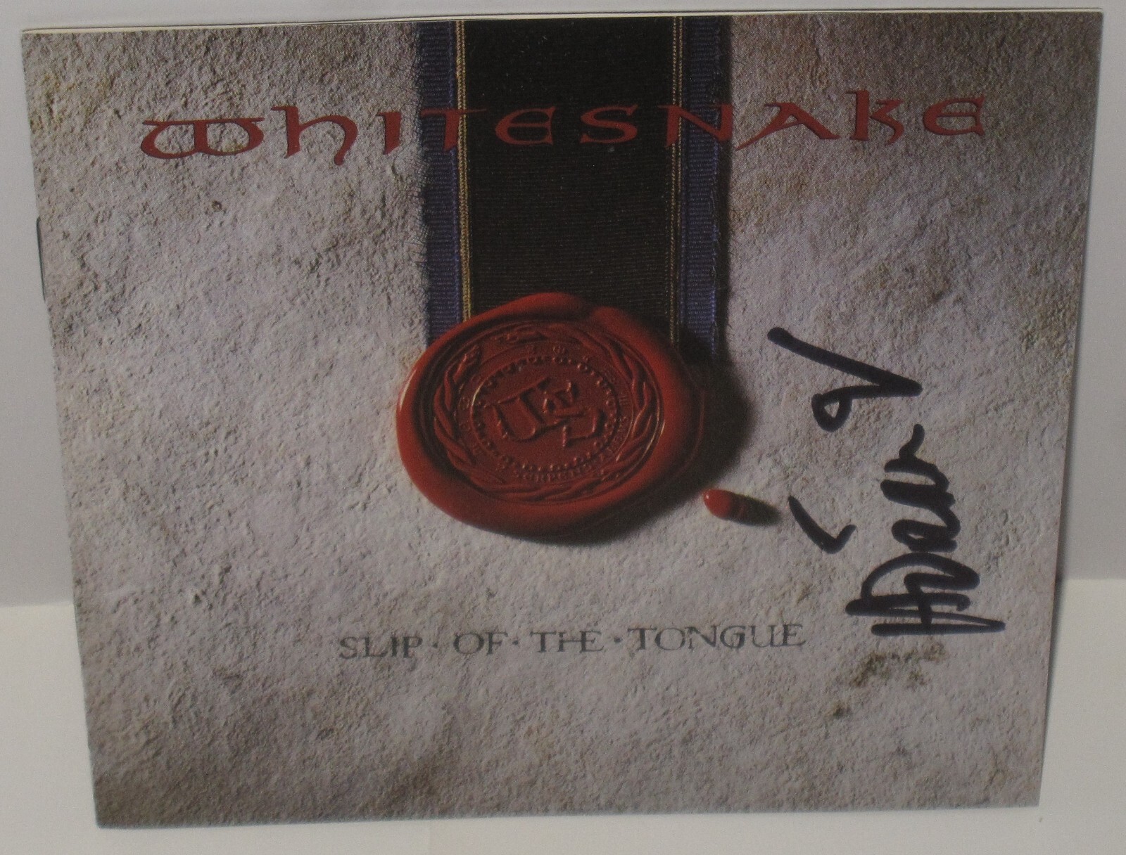ADRIAN VANDENBERG SIGNED WHITESNAKE SLIP OF THE TONGUE CD ROCK AUTOGRAPH NAMM