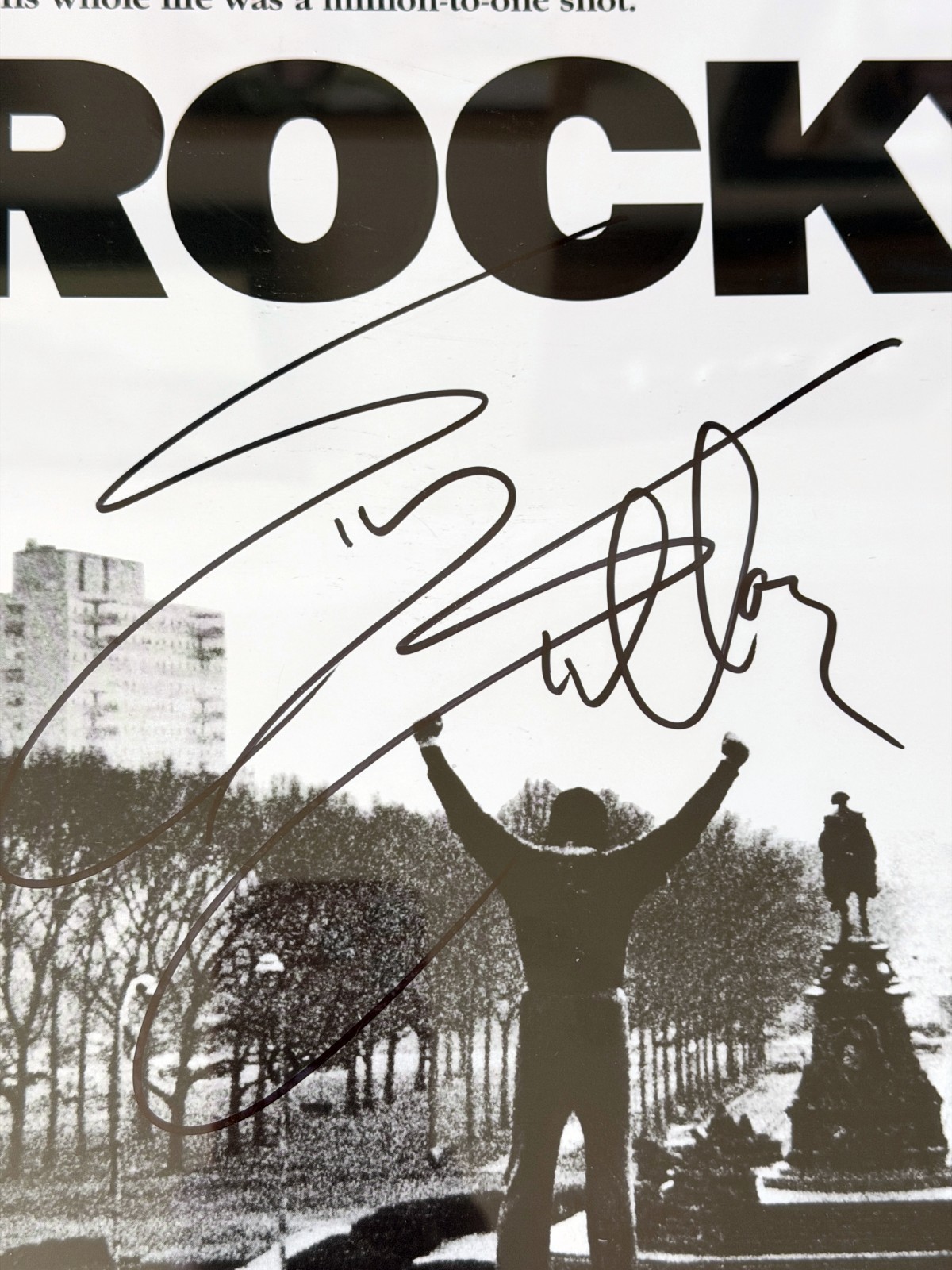 ROCKY Signed Poster (50th Anniversary) Sylvester Stallone FANATICS COA 1976-2026