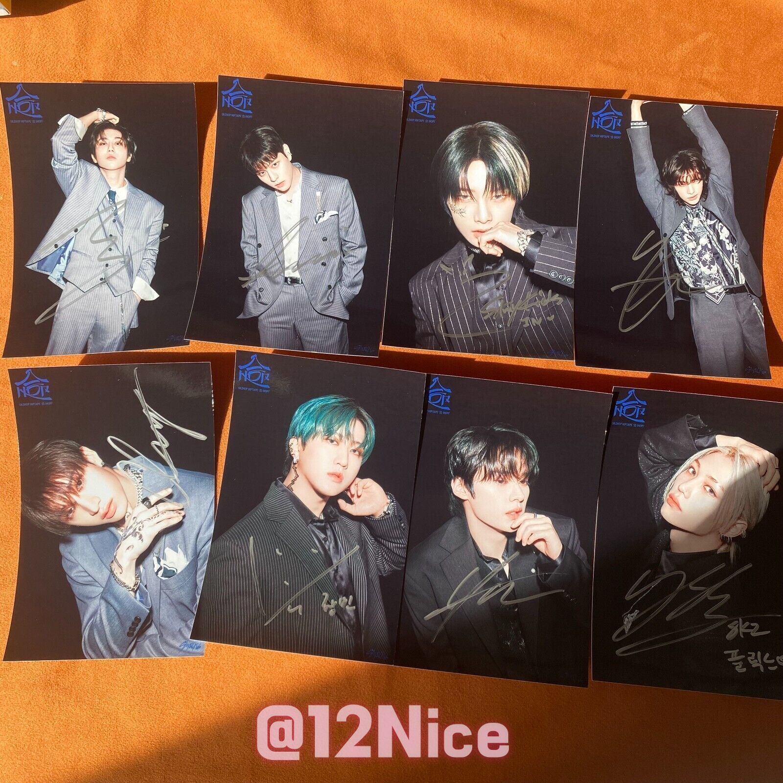 STRAY KIDS 合 HOP WALKING ON WATER AUTOGRAPHED SIGNED PHOTO 4*6 K-POP 2024D #Nice