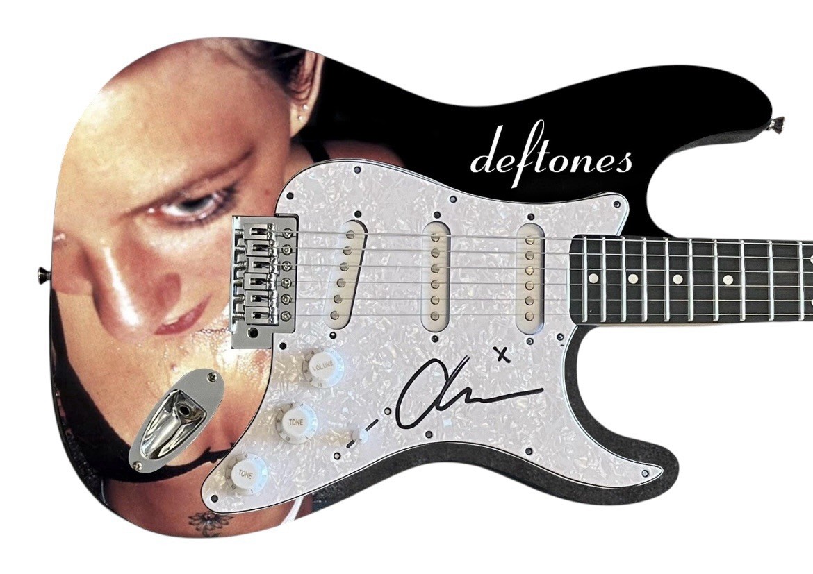 Chino Moreno Deftones Signed Custom Around The Fur Electric Guitar PROOF