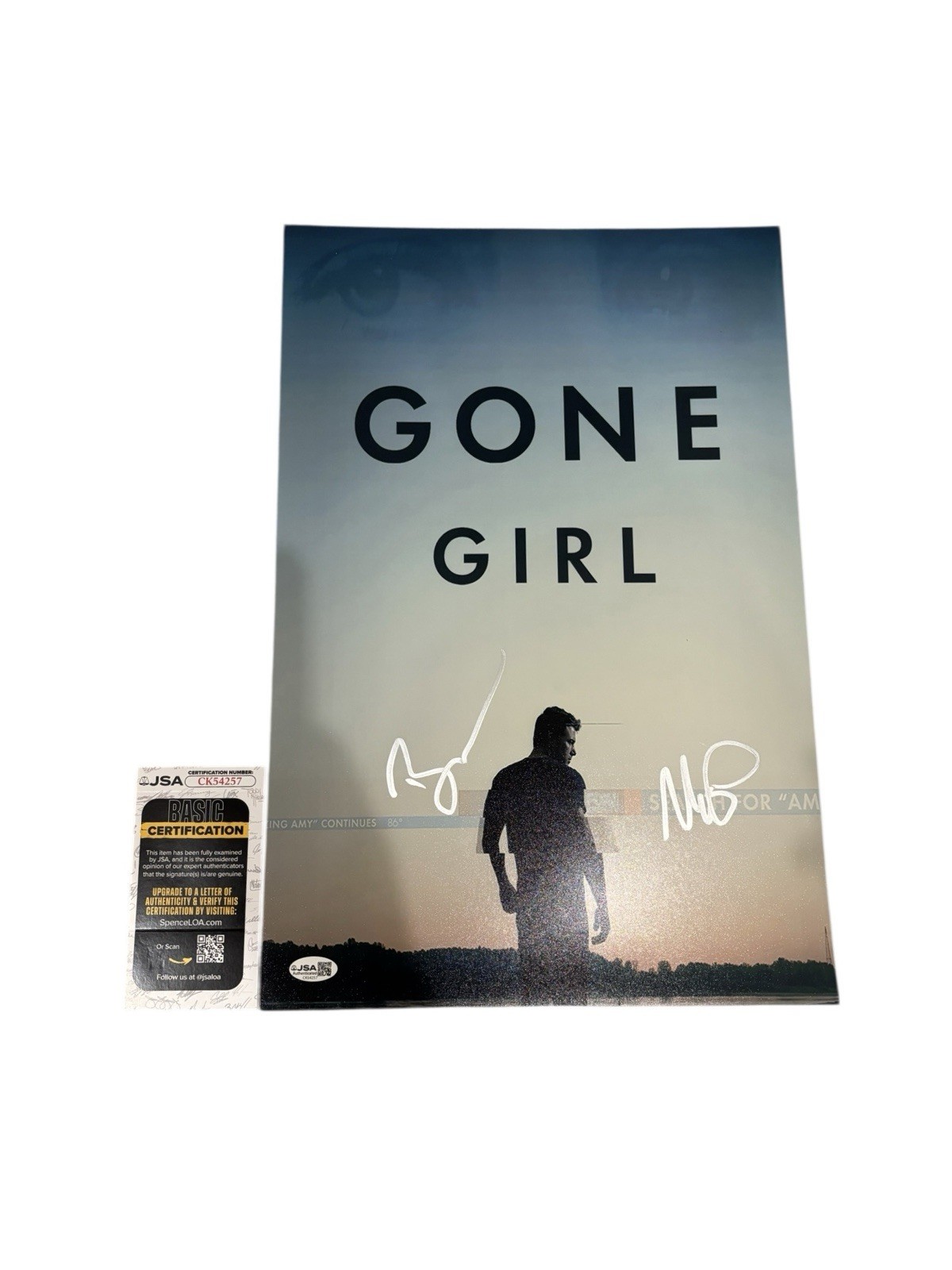 BEN AFFLECK + MISSI PYLE SIGNED AUTOGRAPH “GONE GIRL’ 12×18 PHOTO JSA CERT COA