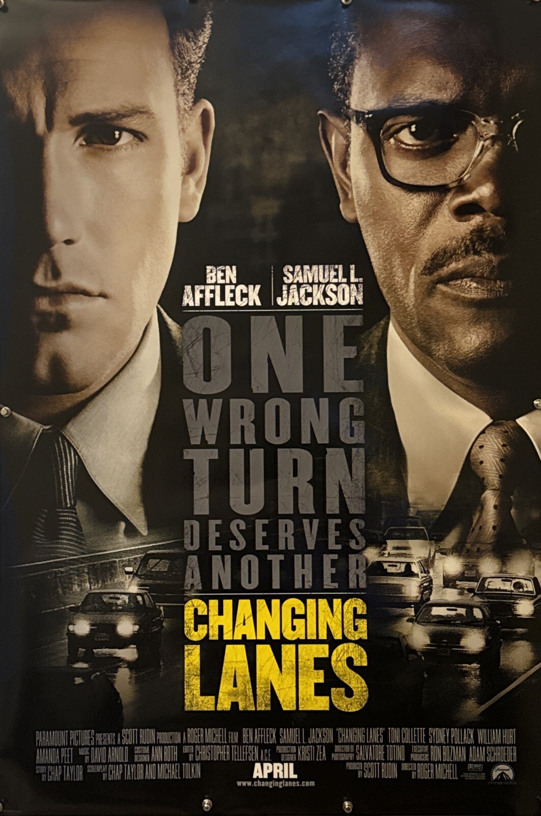 CHANGING LANES Original One Sheet Movie Poster – 2002 – SAMUEL L JACKSON