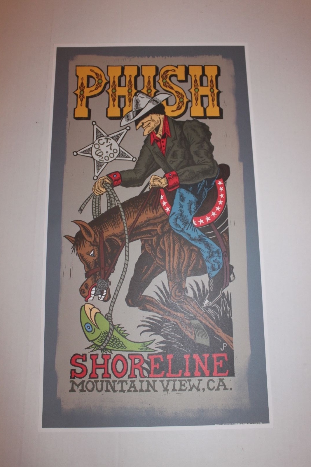 Phish Uncirculated Jim Pollock Poster from Shoreline 2000 Concerts before Hiatus