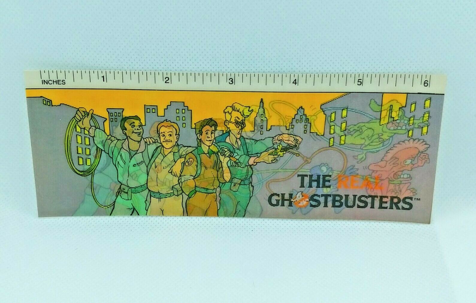 Old Vintage 1984 1987 The Real Ghostbusters Cartoon Hologram Holographic Ruler