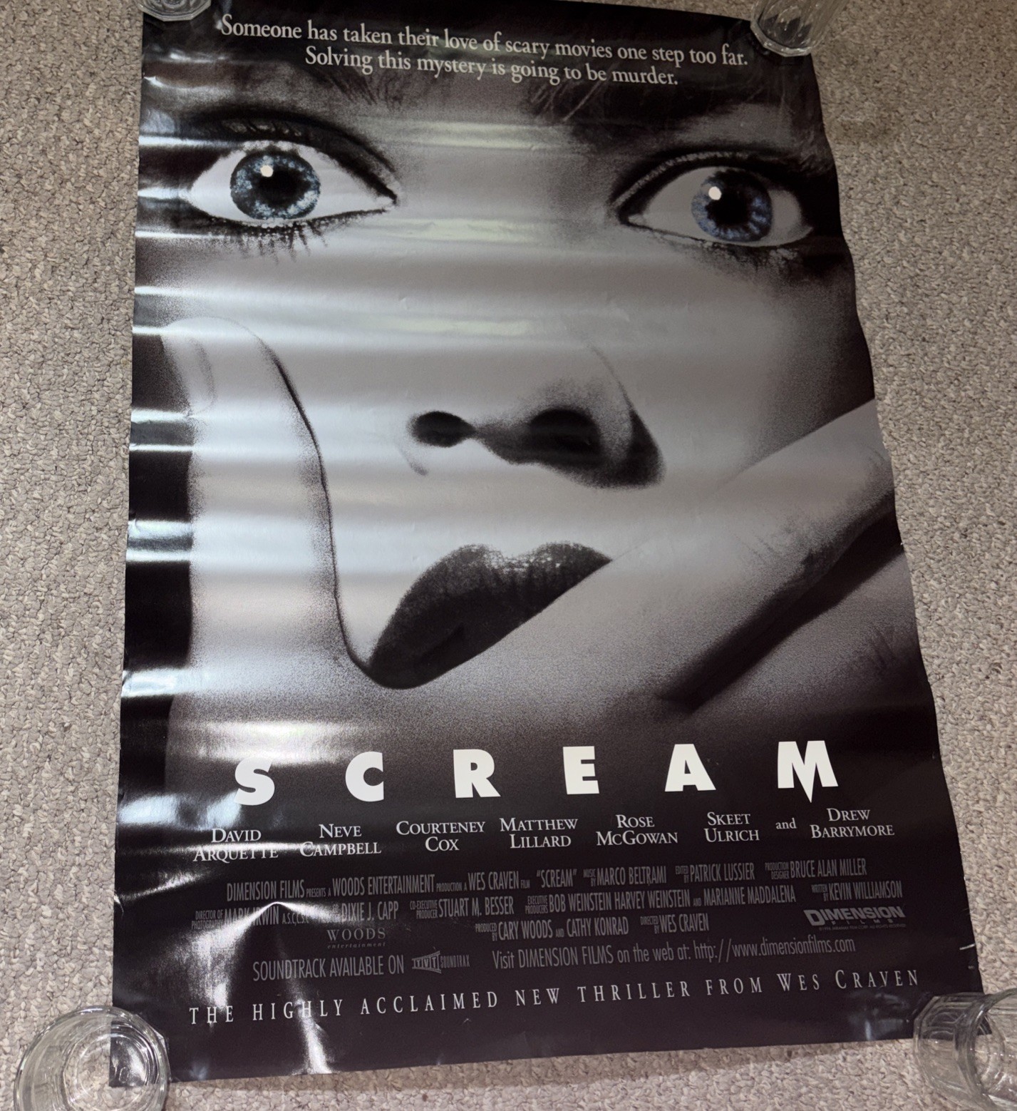 SCREAM (1996) Original Movie Poster 27×40 Single Sided One Sheet Rolled