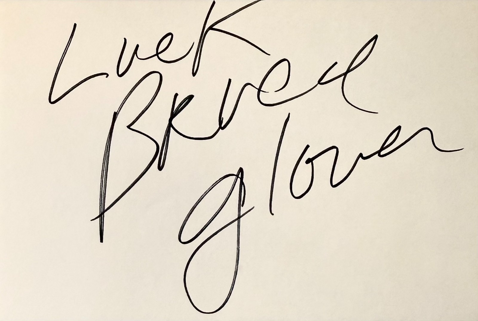 BRUCE GLOVER Signed Autographed 4×6 INDEX CARD Diamonds Are Forever WALKING TALL