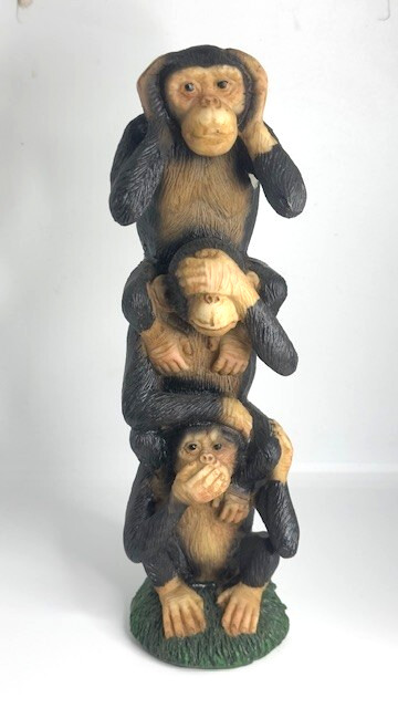 CHARMED TV SHOW Vintage Monkey Totem Prop Replica Hear See Speak No Evil figurin
