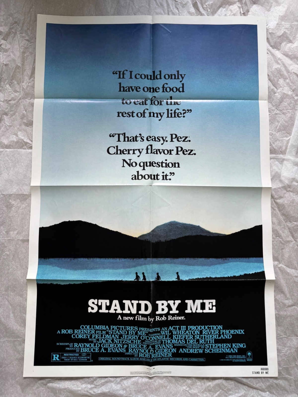 Original STAND BY ME Movie Poster 1 Sheet 27×41 Folded Stephen King It Shawshank