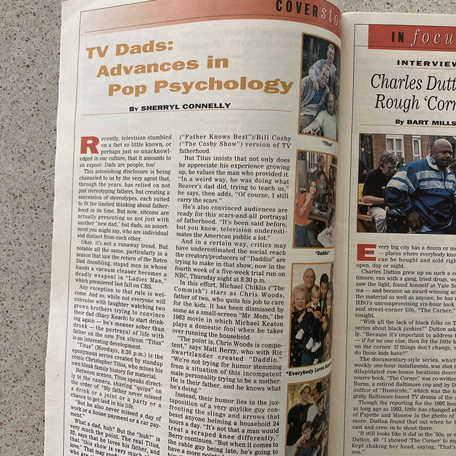 Stacy Keach Signed Inscribed Daily News Local TV Guide April 16 2000 LI NY Edit